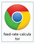 Feed rate calculator icon